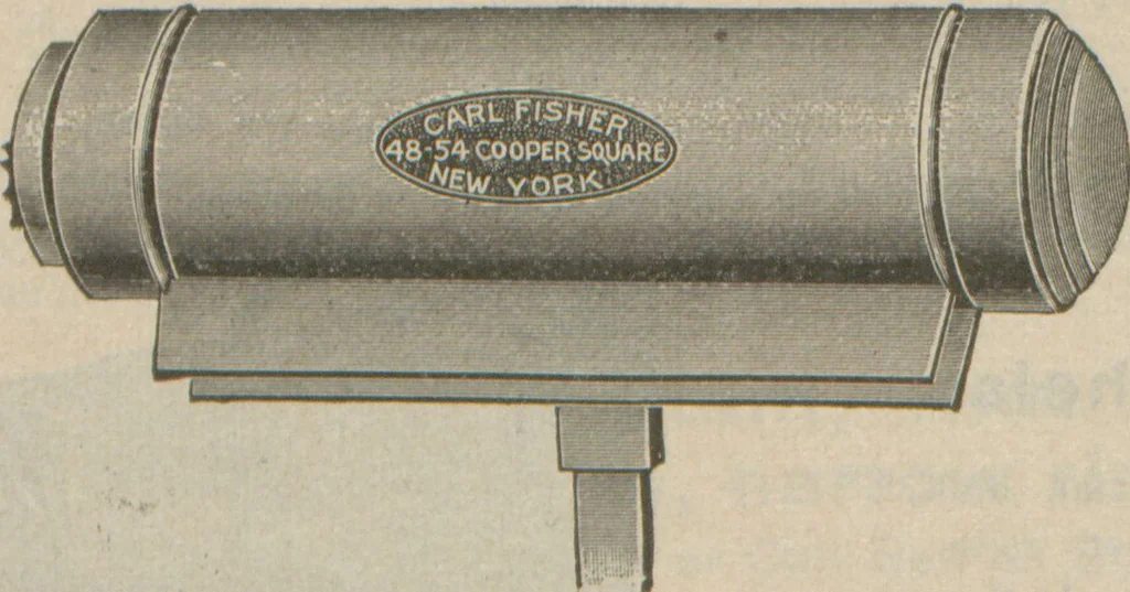 An illustration from Carl Fischer new competition catalog of band instruments and specialities pertaining to military bands, 1919, leaf 32