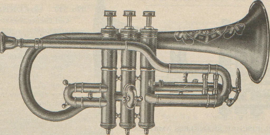 An illustration from Carl Fischer new competition catalog of band instruments and specialities pertaining to military bands, 1919, leaf 9
