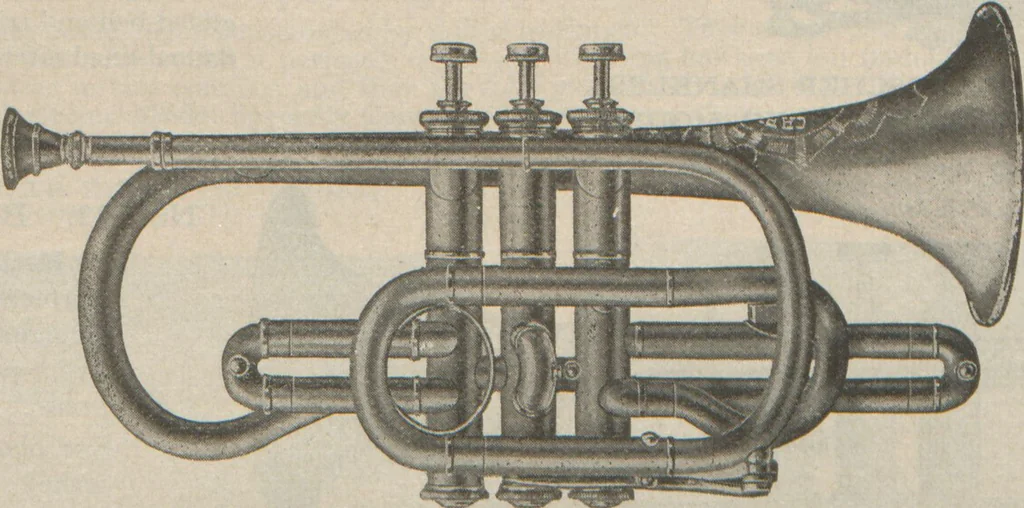 An illustration from Carl Fischer new competition catalog of band instruments and specialities pertaining to military bands, 1919, leaf 9