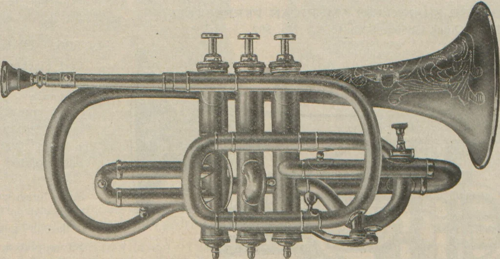 An illustration from Carl Fischer new competition catalog of band instruments and specialities pertaining to military bands, 1919, leaf 9