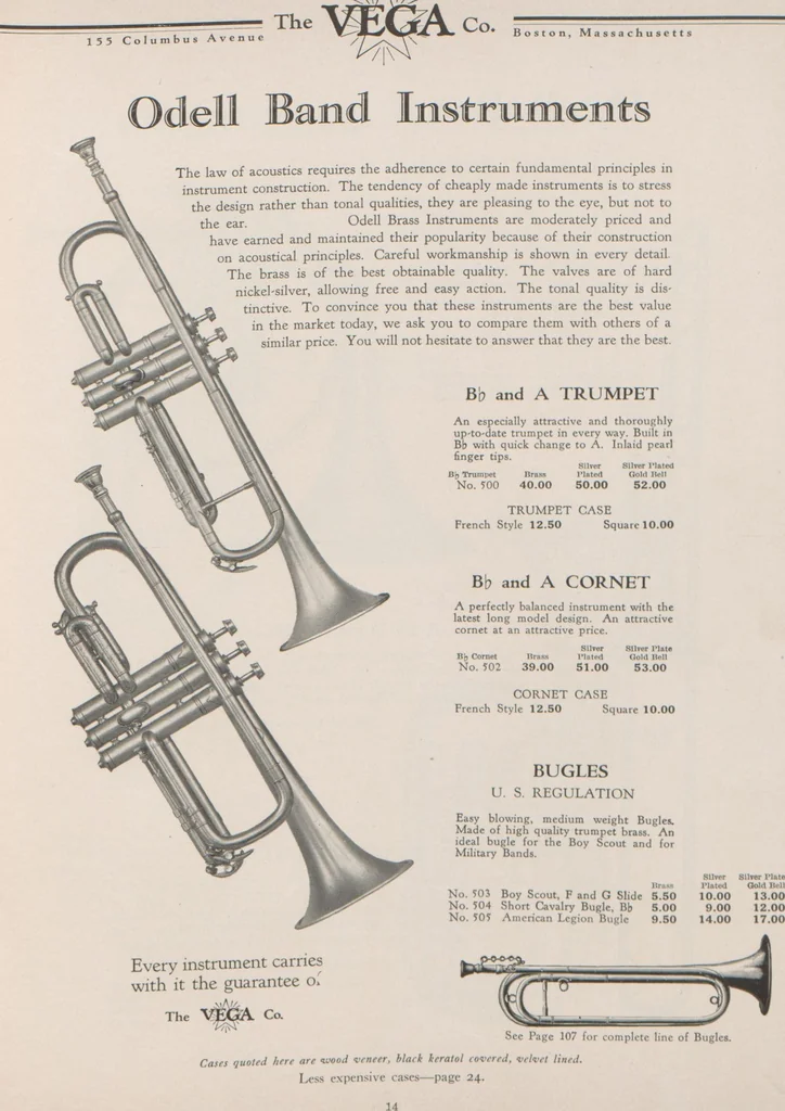 An illustration from Musical merchandise catalog / The Vega Co, 1920, leaf 13