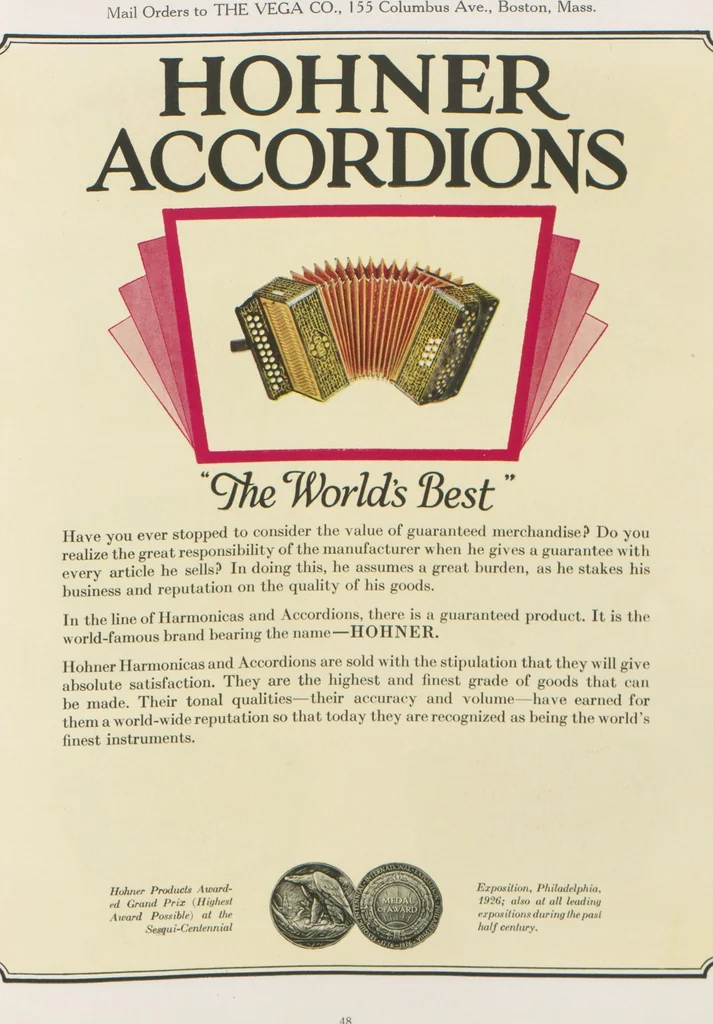 An illustration from Musical merchandise catalog / The Vega Co, 1920, leaf 51