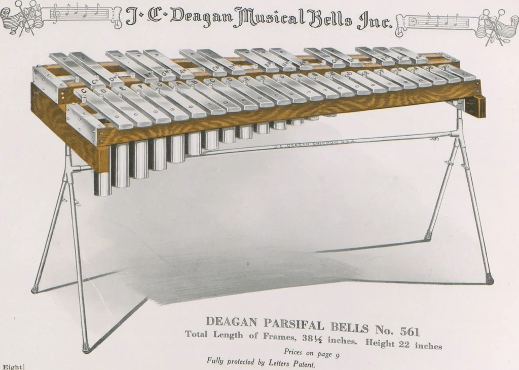An illustration from Catalogue M / J.C. Deagan Musical Bells Inc, 1917, leaf 9
