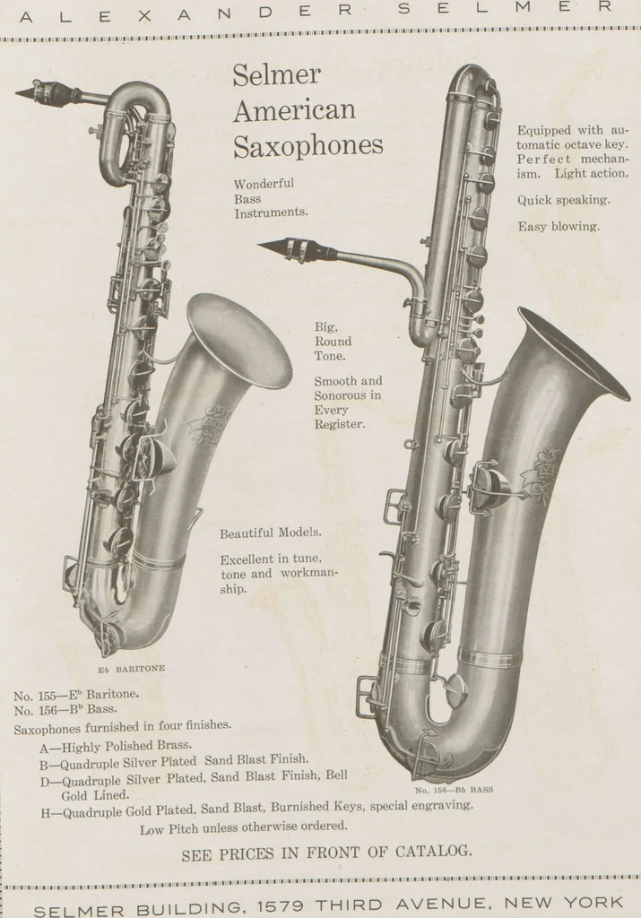 An illustration from Band and orchestra instruments / Selmer, 1917, leaf 7