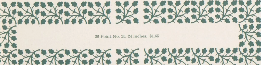 An illustration from Decorative materials : borders, ornaments and initials ; a complete catalogue of practical decorations for printers and publishers, 1913, leaf 102