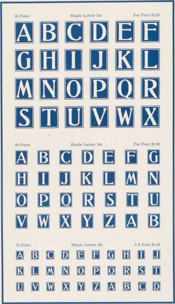 An illustration from Decorative materials : borders, ornaments and initials ; a complete catalogue of practical decorations for printers and publishers, 1913, leaf 11