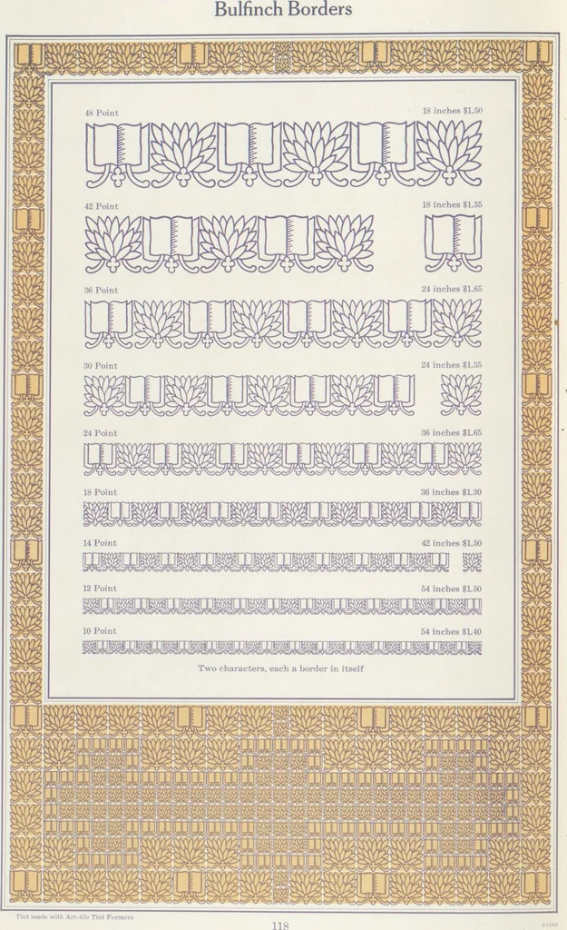 An illustration from Decorative materials : borders, ornaments and initials ; a complete catalogue of practical decorations for printers and publishers, 1913, leaf 123