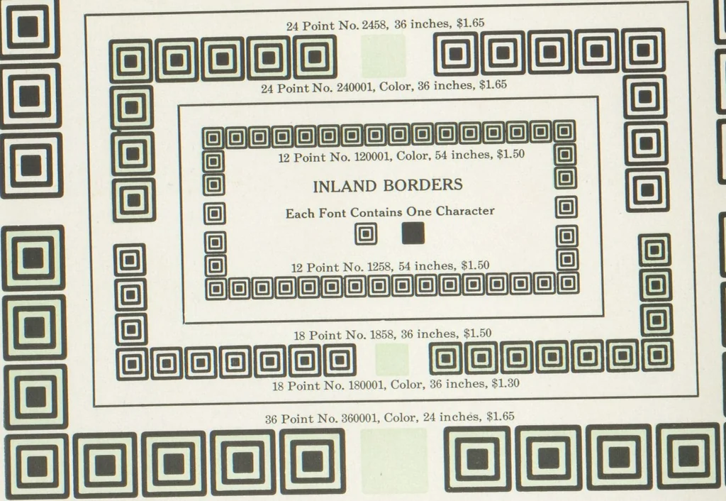 An illustration from Decorative materials : borders, ornaments and initials ; a complete catalogue of practical decorations for printers and publishers, 1913, leaf 141