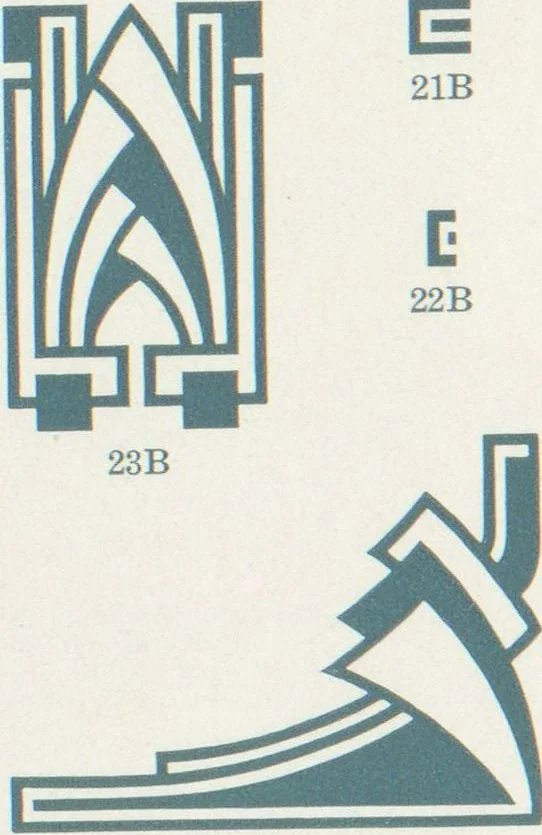An illustration from Decorative materials : borders, ornaments and initials ; a complete catalogue of practical decorations for printers and publishers, 1913, leaf 147