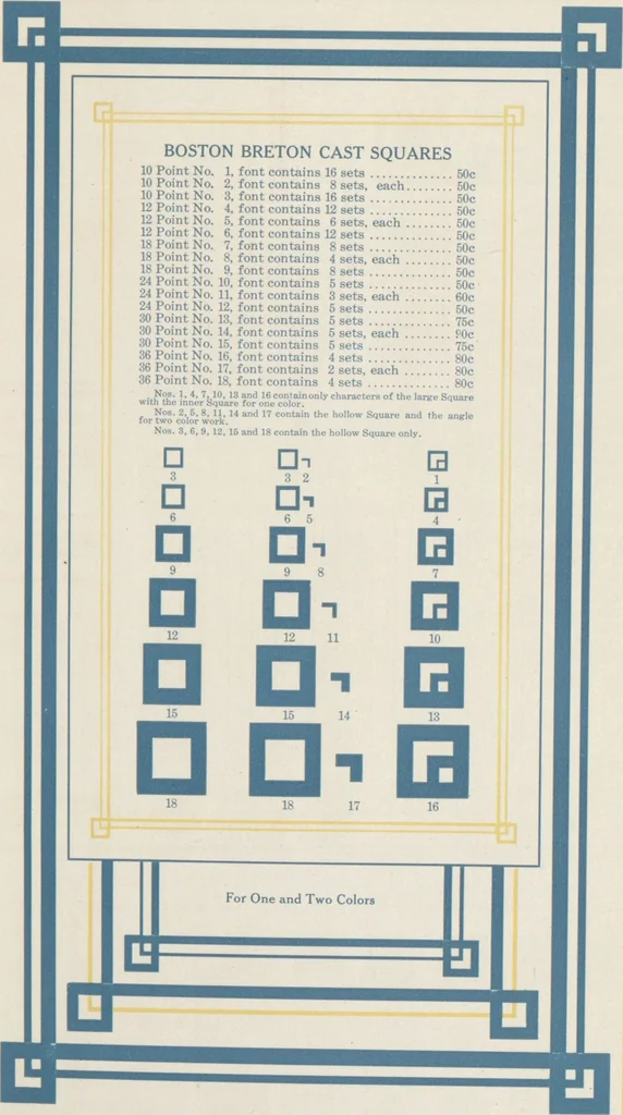 An illustration from Decorative materials : borders, ornaments and initials ; a complete catalogue of practical decorations for printers and publishers, 1913, leaf 170