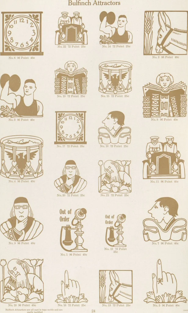 An illustration from Decorative materials : borders, ornaments and initials ; a complete catalogue of practical decorations for printers and publishers, 1913, leaf 29