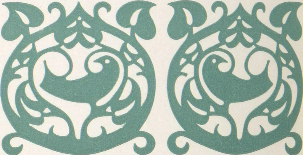 An illustration from Decorative materials : borders, ornaments and initials ; a complete catalogue of practical decorations for printers and publishers, 1913, leaf 51