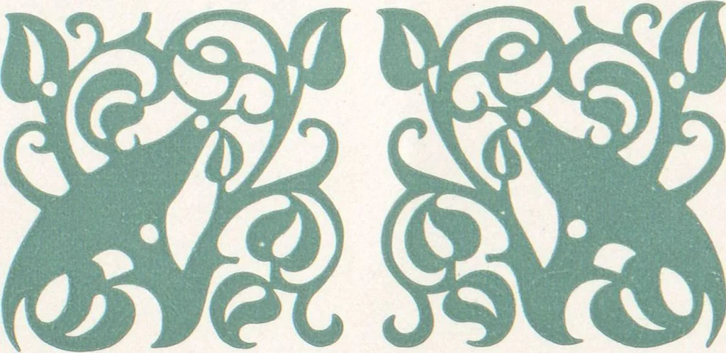 An illustration from Decorative materials : borders, ornaments and initials ; a complete catalogue of practical decorations for printers and publishers, 1913, leaf 51