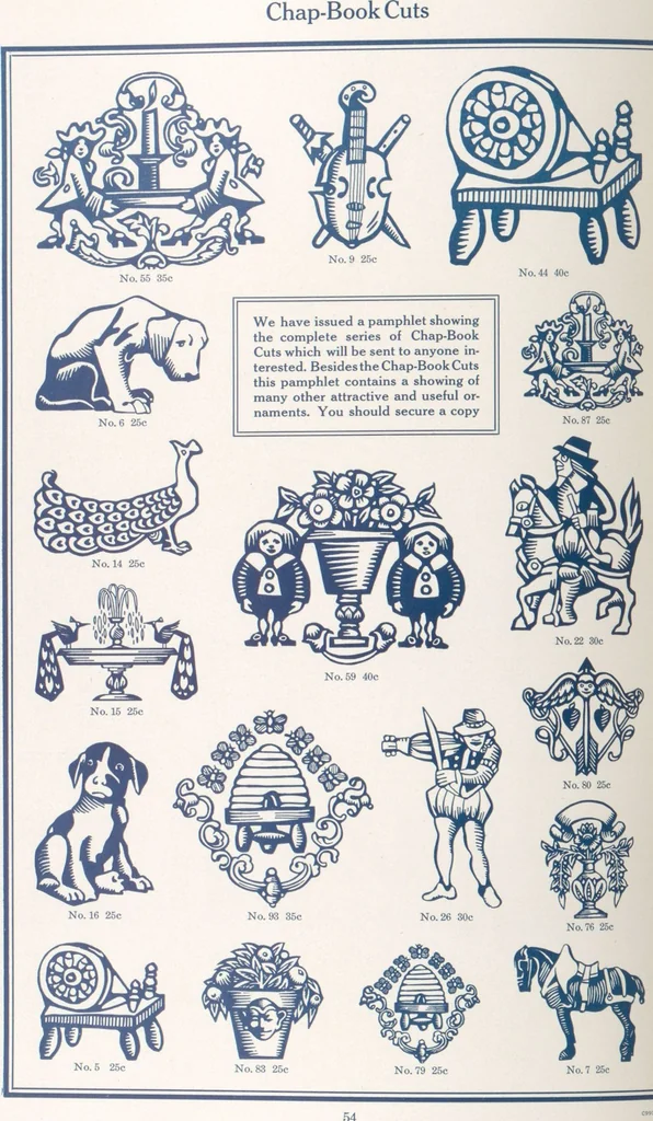 An illustration from Decorative materials : borders, ornaments and initials ; a complete catalogue of practical decorations for printers and publishers, 1913, leaf 59