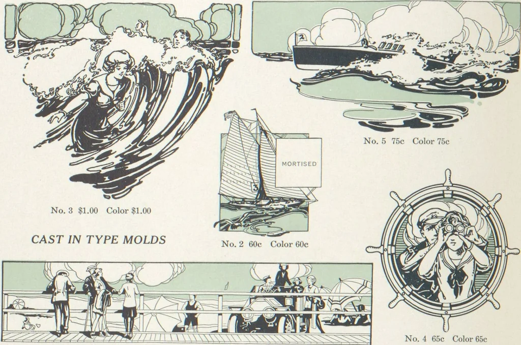 An illustration from Decorative materials : borders, ornaments and initials ; a complete catalogue of practical decorations for printers and publishers, 1913, leaf 89