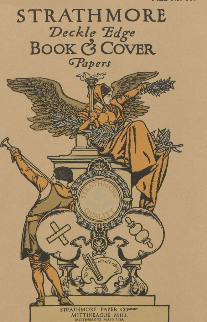 An illustration from Strathmore deckle edge book & cover papers / Strathmore Paper Company, 1912, leaf 1