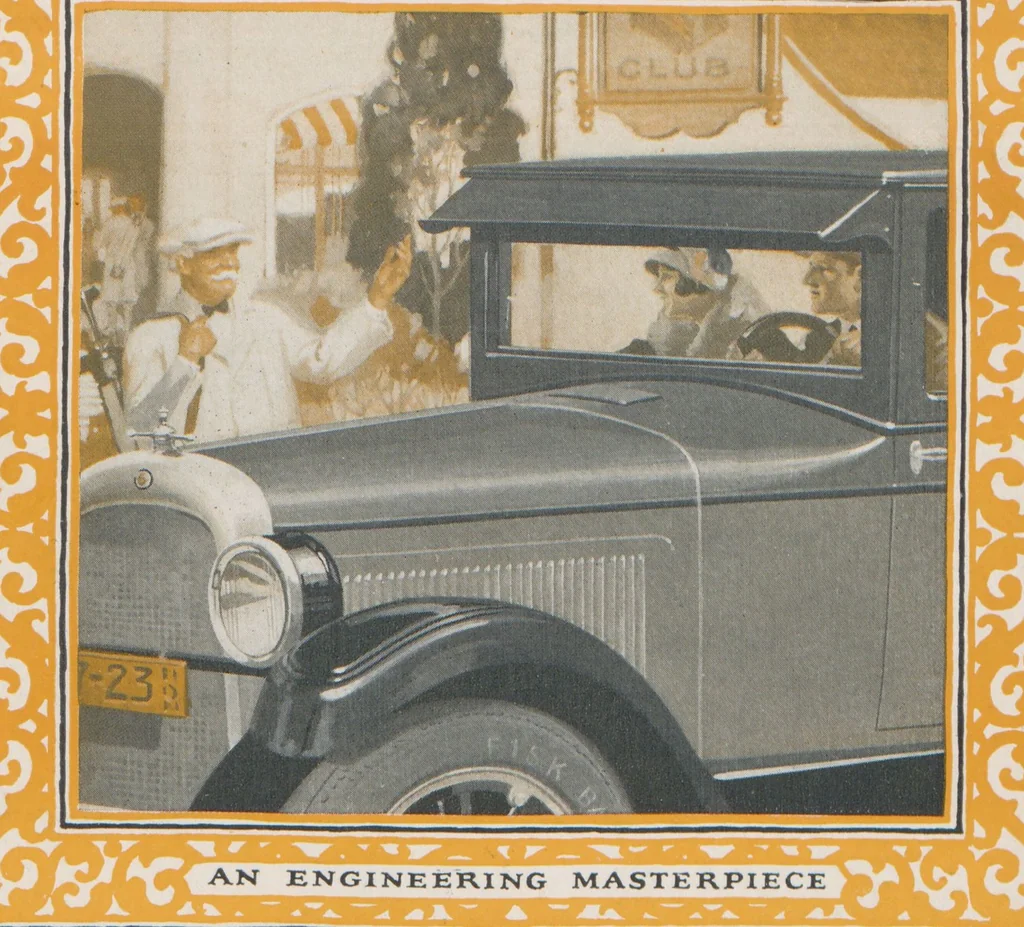 An illustration from Overland six cylinder automobiles / Willys Overland Fine Motor Cars, 1926, leaf 1