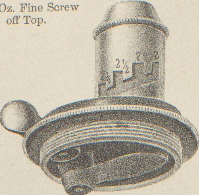 An illustration from Illustrated catalogue and price list of powder flasks, shot belts, shot pouches, dram bottles, measuring tapes, percussion caps, & c, manufactured by American Flask and Cap Company, Waterbury, Conn, 1864, leaf 48