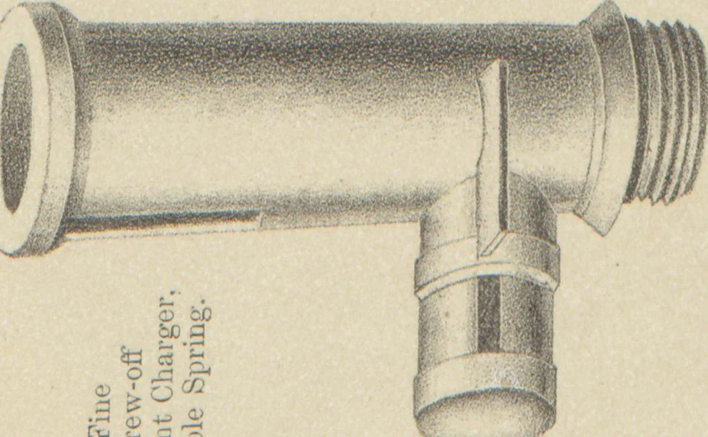 An illustration from Illustrated catalogue and price list of powder flasks, shot belts, shot pouches, dram bottles, measuring tapes, percussion caps, & c, manufactured by American Flask and Cap Company, Waterbury, Conn, 1864, leaf 52