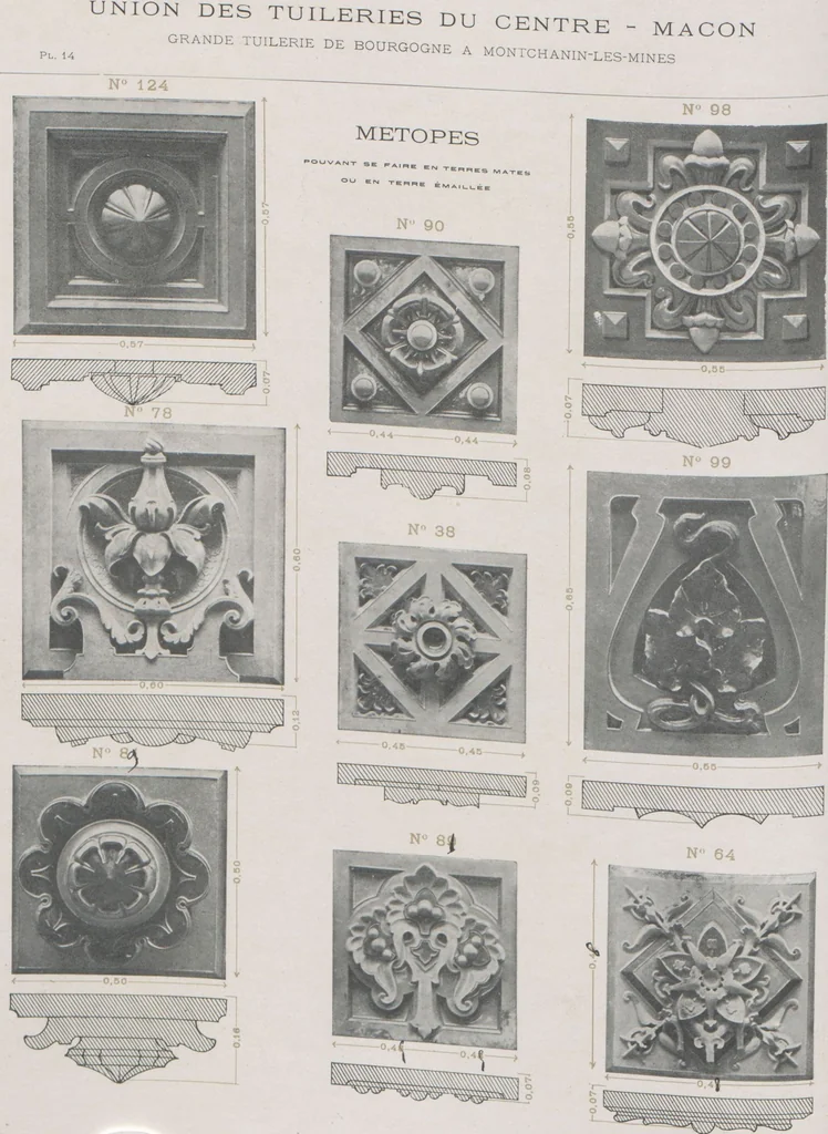 An illustration from Céramique décorative / Union des tuileries du centre, 1905, leaf 21