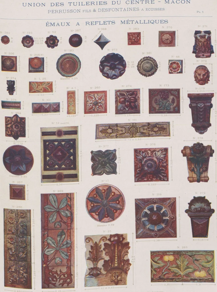 An illustration from Céramique décorative / Union des tuileries du centre, 1905, leaf 39