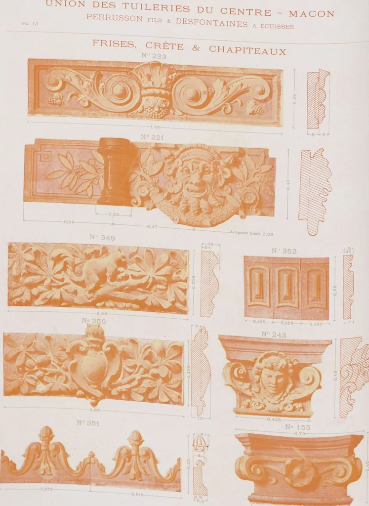 An illustration from Céramique décorative / Union des tuileries du centre, 1905, leaf 48