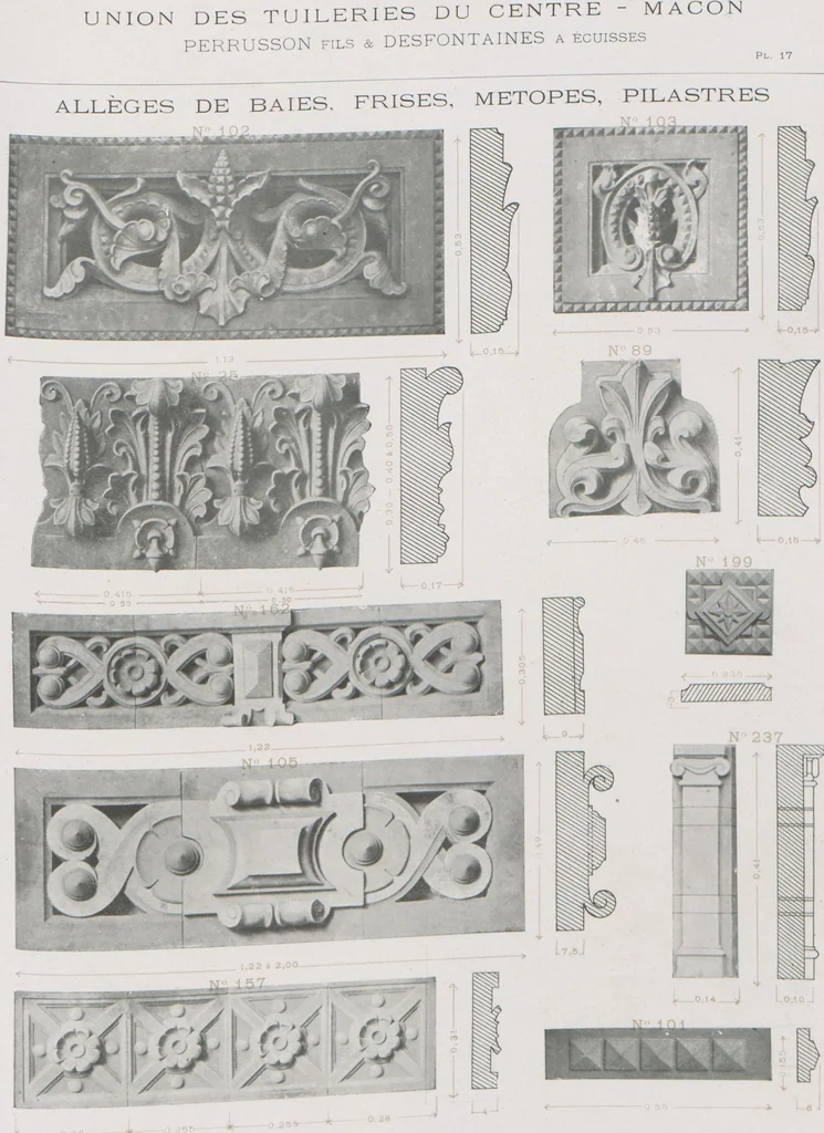 An illustration from Céramique décorative / Union des tuileries du centre, 1905, leaf 55