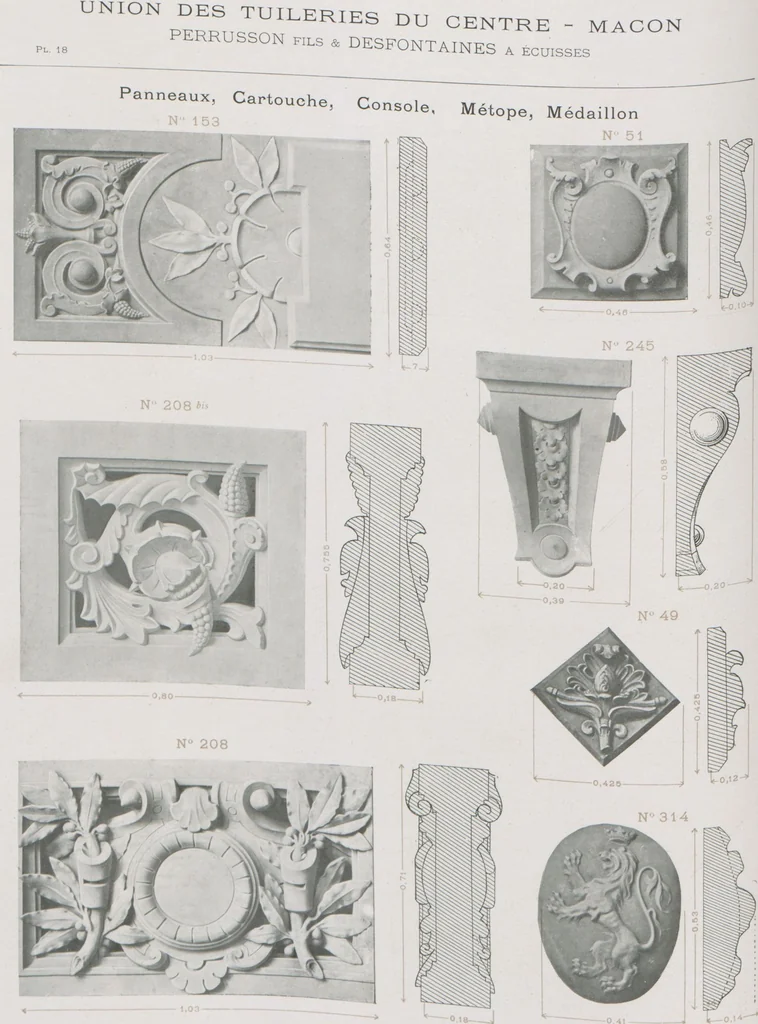 An illustration from Céramique décorative / Union des tuileries du centre, 1905, leaf 56