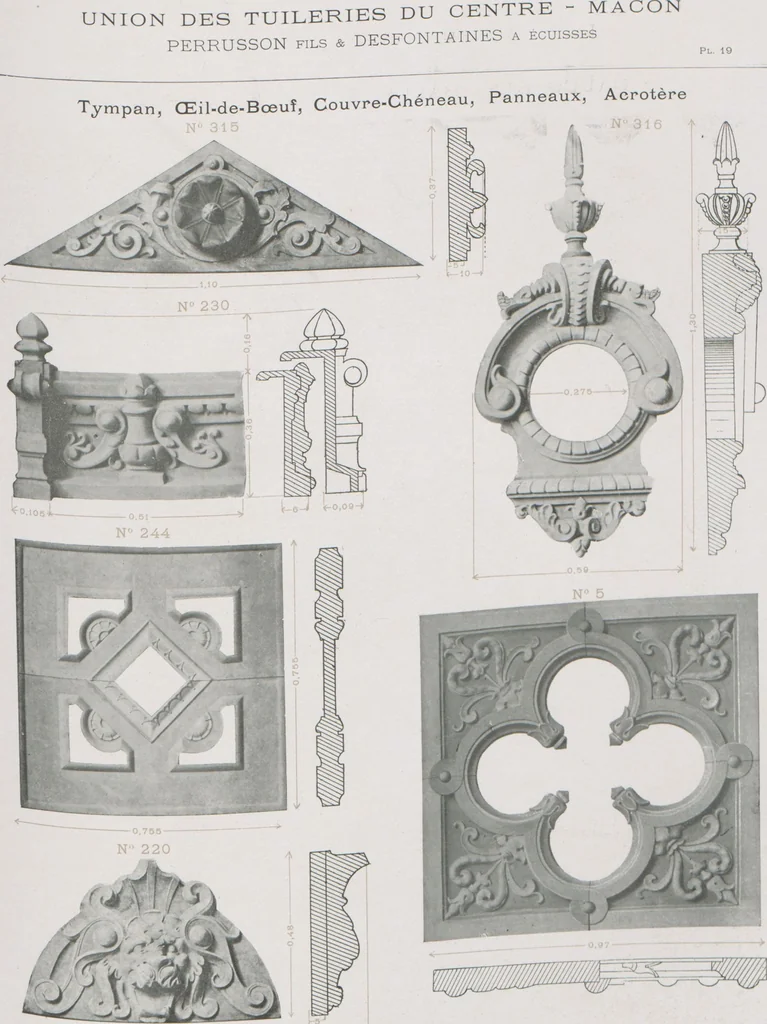 An illustration from Céramique décorative / Union des tuileries du centre, 1905, leaf 57
