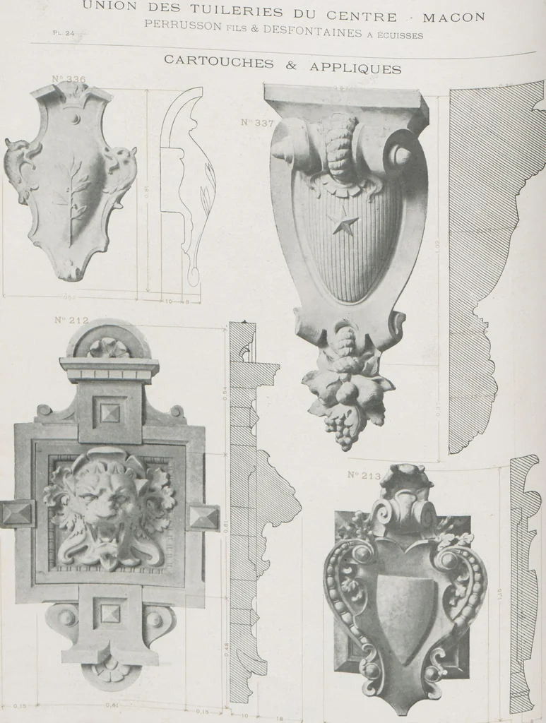 An illustration from Céramique décorative / Union des tuileries du centre, 1905, leaf 62