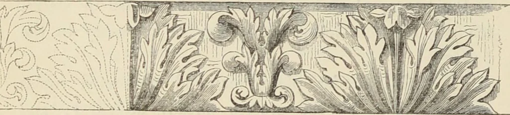 An illustration from Transparency painting on linen : for decorative purposes, panoramic and dioramic effects, ornamental blinds, &c. with instructions for the preparation of the linen, the combination and transfer of ornamental designs, combined surfaces, &c. / by W. Williams ; with illustrations by Charles Sibley, engraved by Dalziel, 1856, leaf 25