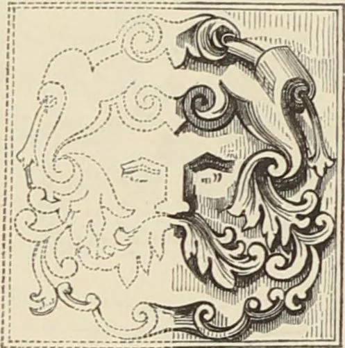 An illustration from Transparency painting on linen : for decorative purposes, panoramic and dioramic effects, ornamental blinds, &c. with instructions for the preparation of the linen, the combination and transfer of ornamental designs, combined surfaces, &c. / by W. Williams ; with illustrations by Charles Sibley, engraved by Dalziel, 1856, leaf 27