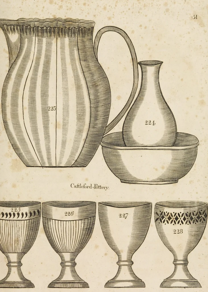 An illustration from Desseins des pièces de fayence fabriquées à Castleford Pottery près de Leeds par D. Dunderdale & Co. = Dibuxos de las piezas de loza que se fabrican a Castleford Pottery cerca Leeds, por D. Dunderdale & Co., 1796, leaf 103