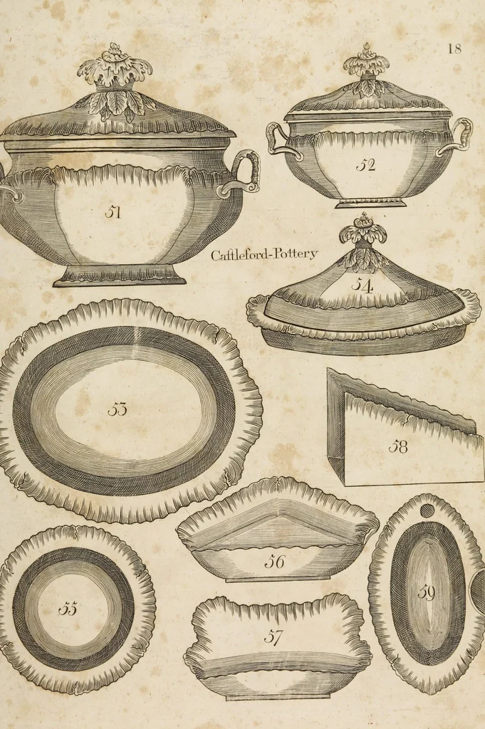 An illustration from Desseins des pièces de fayence fabriquées à Castleford Pottery près de Leeds par D. Dunderdale & Co. = Dibuxos de las piezas de loza que se fabrican a Castleford Pottery cerca Leeds, por D. Dunderdale & Co., 1796, leaf 37