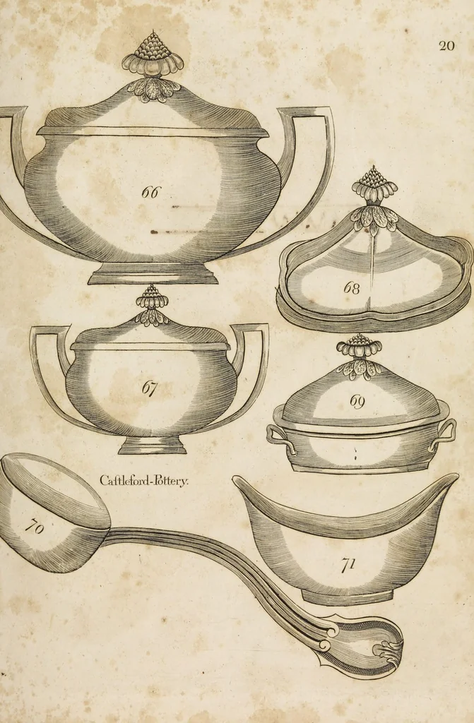 An illustration from Desseins des pièces de fayence fabriquées à Castleford Pottery près de Leeds par D. Dunderdale & Co. = Dibuxos de las piezas de loza que se fabrican a Castleford Pottery cerca Leeds, por D. Dunderdale & Co., 1796, leaf 41