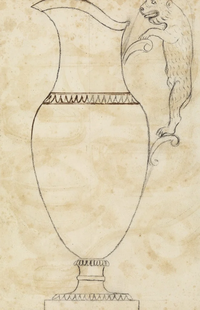 An illustration from Desseins des pièces de fayence fabriquées à Castleford Pottery près de Leeds par D. Dunderdale & Co. = Dibuxos de las piezas de loza que se fabrican a Castleford Pottery cerca Leeds, por D. Dunderdale & Co., 1796, leaf 42