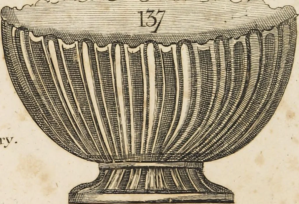 An illustration from Desseins des pièces de fayence fabriquées à Castleford Pottery près de Leeds par D. Dunderdale & Co. = Dibuxos de las piezas de loza que se fabrican a Castleford Pottery cerca Leeds, por D. Dunderdale & Co., 1796, leaf 65