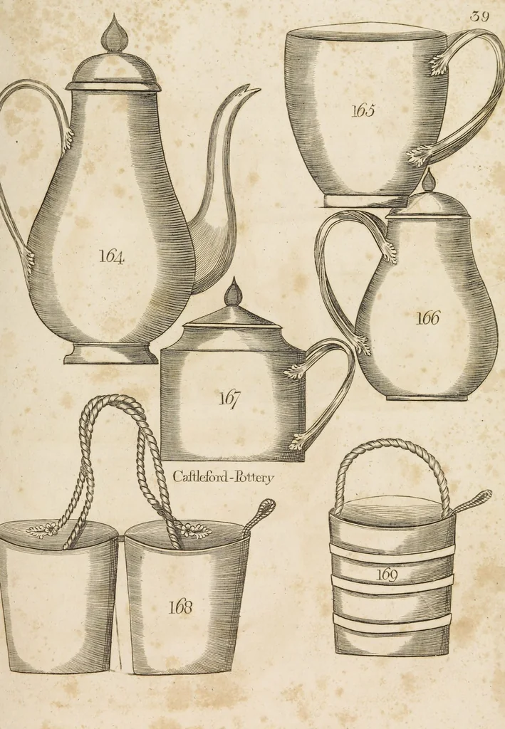 An illustration from Desseins des pièces de fayence fabriquées à Castleford Pottery près de Leeds par D. Dunderdale & Co. = Dibuxos de las piezas de loza que se fabrican a Castleford Pottery cerca Leeds, por D. Dunderdale & Co., 1796, leaf 79