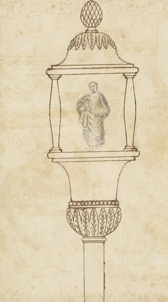 An illustration from Desseins des pièces de fayence fabriquées à Castleford Pottery près de Leeds par D. Dunderdale & Co. = Dibuxos de las piezas de loza que se fabrican a Castleford Pottery cerca Leeds, por D. Dunderdale & Co., 1796, leaf 8