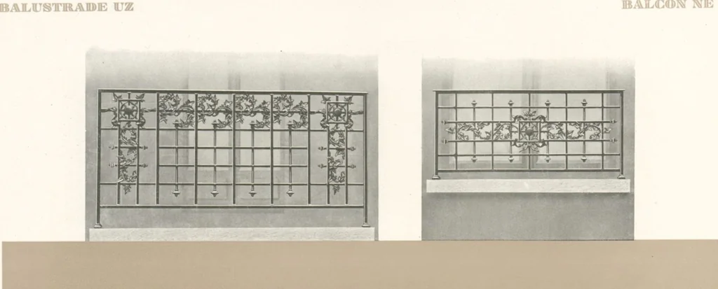 An illustration from Les balustrades de style moderne, 1920, leaf 14
