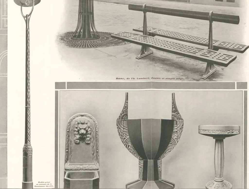 An illustration from Les balustrades de style moderne, 1920, leaf 24