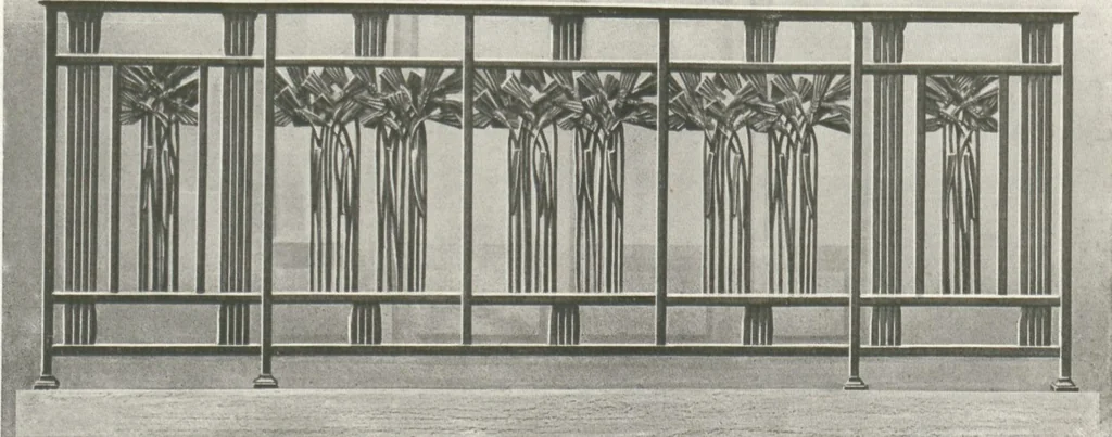 An illustration from Les balustrades de style moderne, 1920, leaf 6