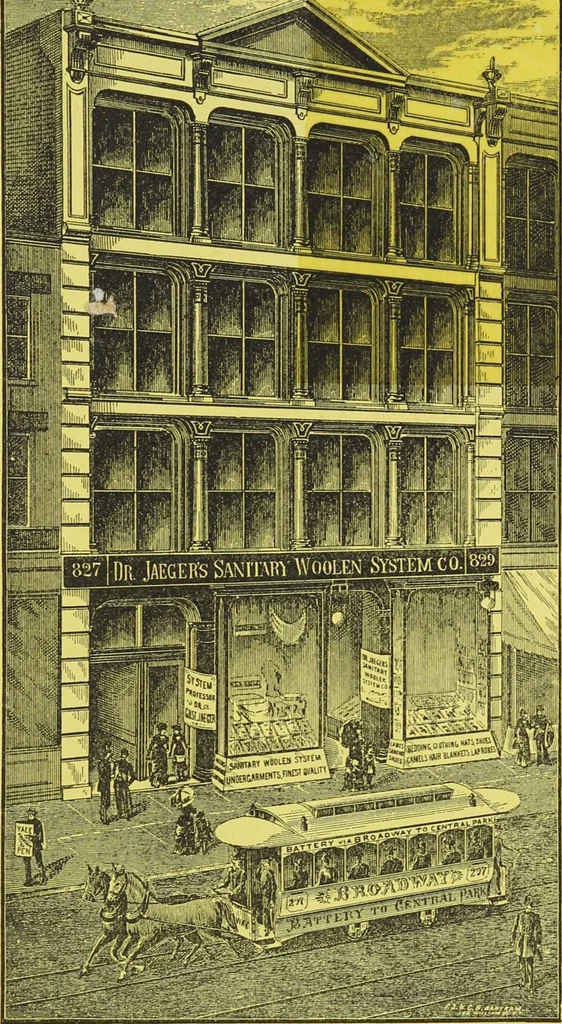 An illustration from Illustrated catalogue of the Dr. Jaeger's Sanitary Woolen System Co. : sole importers and exclusive manufacturers of all goods constructed under and pertaining to the Sanitary System of Dr. Gustav Jaeger : wholesale, retail, warerooms, 1889, leaf 77