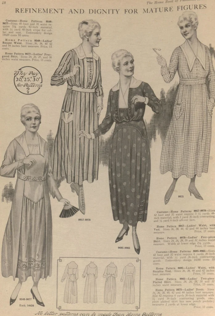 An illustration from Home book of fashions, 1917, leaf 20
