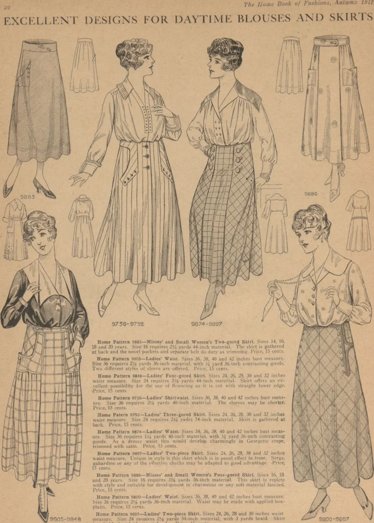 An illustration from Home book of fashions, 1917, leaf 38