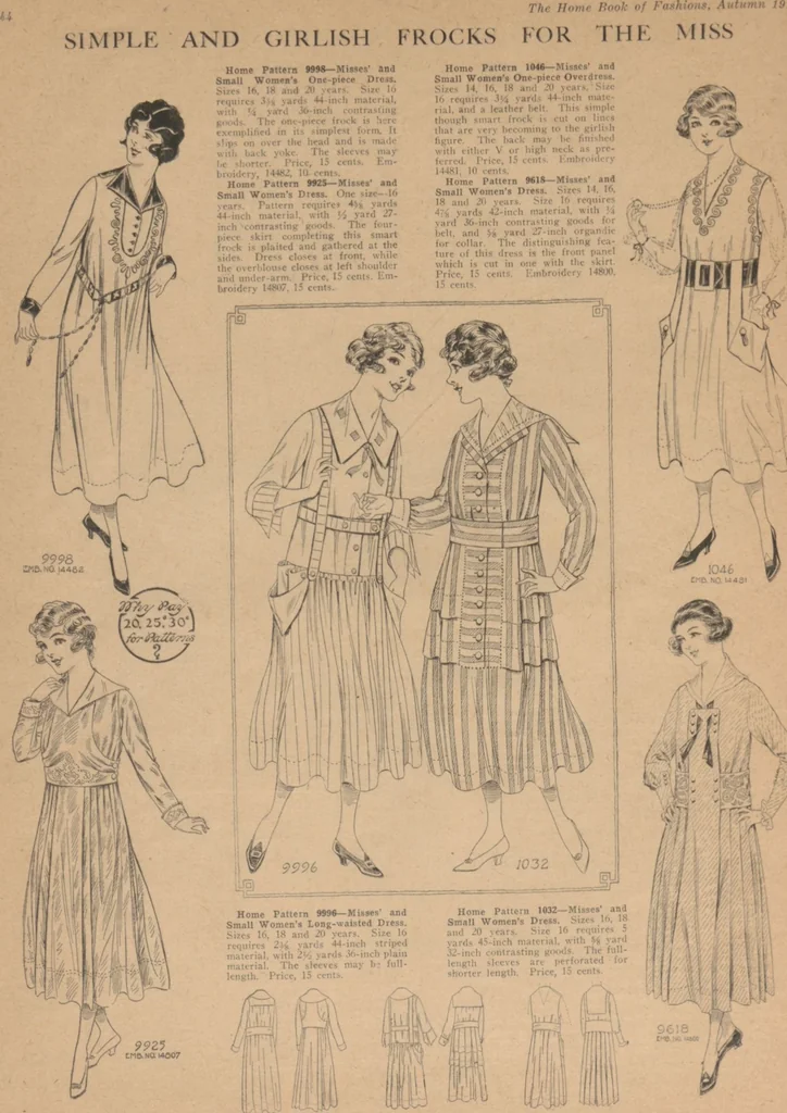 An illustration from Home book of fashions, 1917, leaf 46