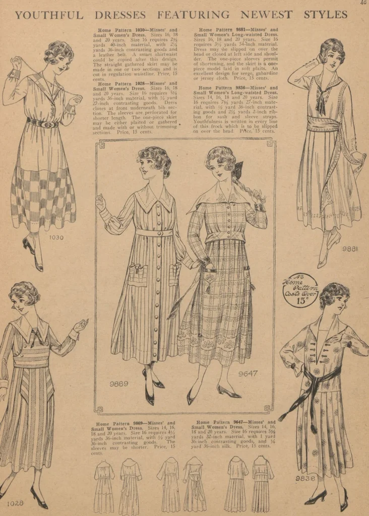 An illustration from Home book of fashions, 1917, leaf 47