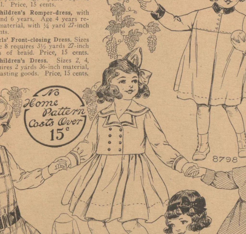 An illustration from Home book of fashions, 1917, leaf 51