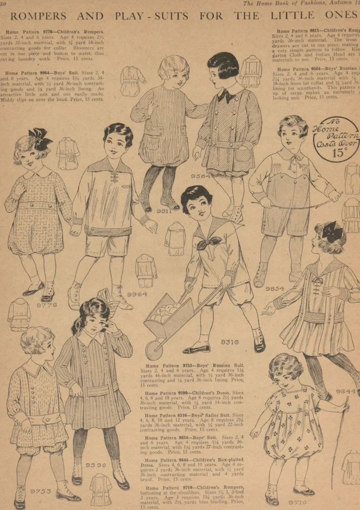 An illustration from Home book of fashions, 1917, leaf 52