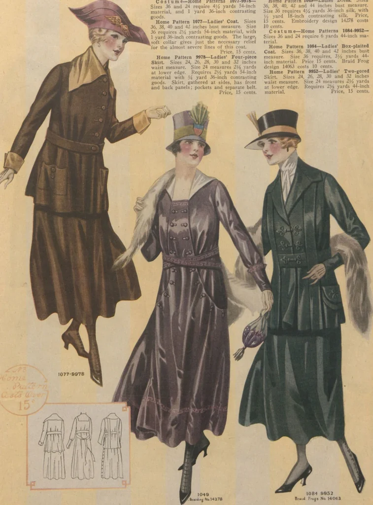 An illustration from Home book of fashions, 1917, leaf 9